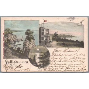 Helligdommen - Bornholm - Postkort - Brugt -Lille kn�k i hj�rne !