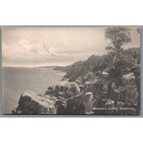 Klippeparti ved R�  - Bornholm - Postkort - Brugt