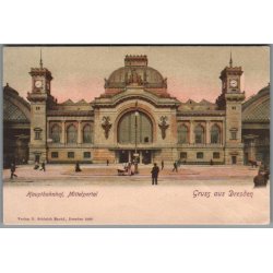 Gruss aus Dresden - Hauptbahnhof - Ubrugt