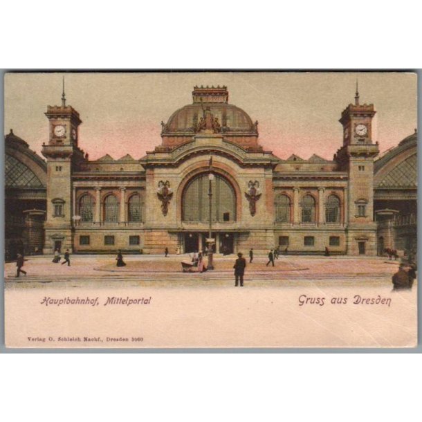 Gruss aus Dresden - Hauptbahnhof - Ubrugt