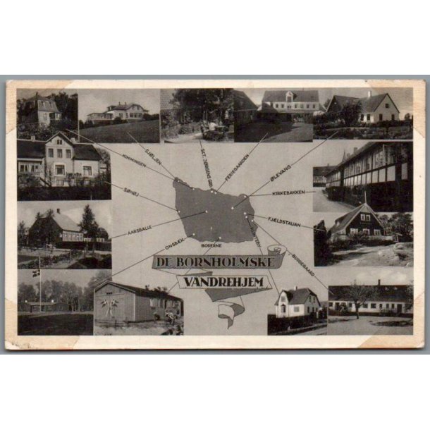 De Bornholmske Vandrehjem - Postkort - Brugt