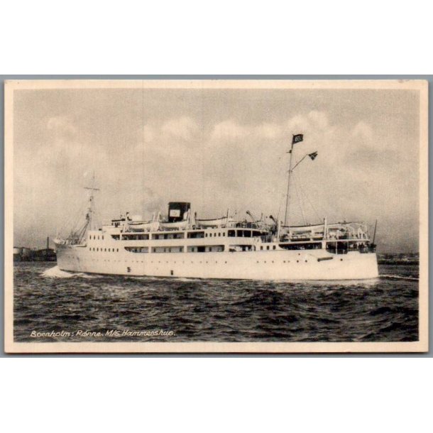 Bornholm - R�nne - M/S Hammershus - Postkort - Ubrugt - Har v�ret kl�bet op !