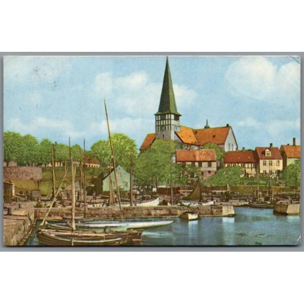 Bornholm - R�nne Kirke - Postkort - Brugt 