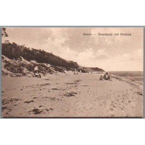 R�nne - Strandparti ved Onsb�k - Postkort - Ubrugt 