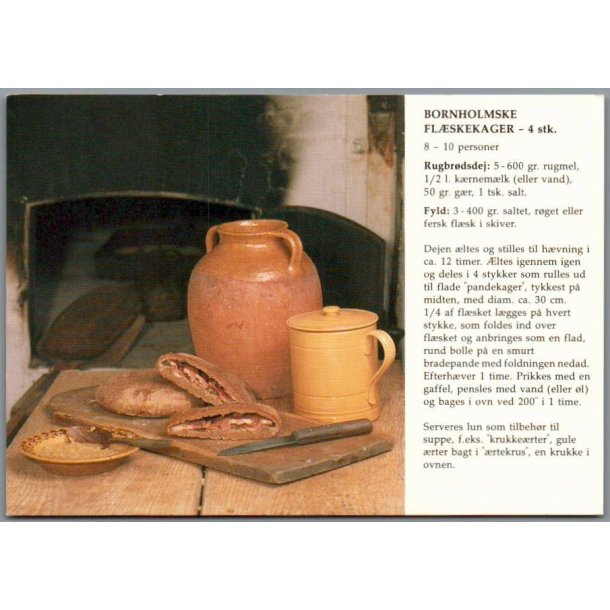 Bornholmsk Fl�skekage - Eriksens G�rd - R�nne- Postkort - Ubrugt
