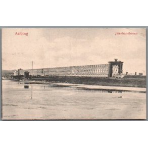 Aalborg - Jernbanebroen - Postkort - Brugt - Svagt Hj�rne !