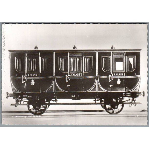 1 Kl.  klasses Personvogn - SJ1856 - Sverige - Ubrugt