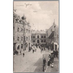 Aalborg - Nytorv - Postkort - Brugt - Papirfold !