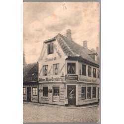 J. P. J�rgensens �lforretning  - Postkort - Brugt - N�lehul !
