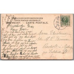 J. P. J�rgensens �lforretning  - Postkort - Brugt - N�lehul !