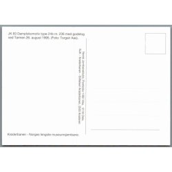 JK 83 Damplokomotiv Type 24b nr. 236 - Tarmen - Norge - Ubrugt