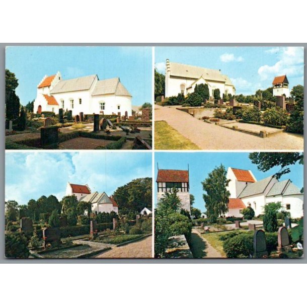 Bornholm - Pedersker - Poulsker - Bodilsker - Ibsker Kirker - Postkort - Ubrugt