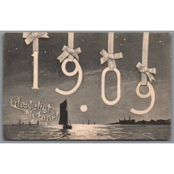 Gl�deligt Nytaar - 1909 - Postkort- Brugt
