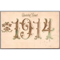 Gl�deligt Nytaar - 1914 - Postkort- Brugt
