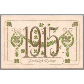 Gl�deligt Nytaar - 1915 - Postkort - Ubrugt