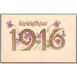 Gl�deligt Nytaar - 1916 - Postkort - Ubrugt