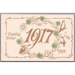 Gl�deligt Nytaar - 1917 - Postkort - Ubrugt
