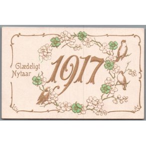 Gl�deligt Nytaar - 1917 - Postkort - Ubrugt