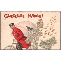 Gl�deligt Nytaar - Posten - Postkort - Brugt