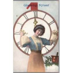 Gl�deligt Nytaar - Penge - Postkort - Brugt