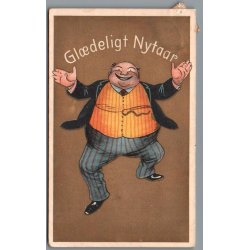 Gl�deligt Nytaar - Postkort - Brugt
