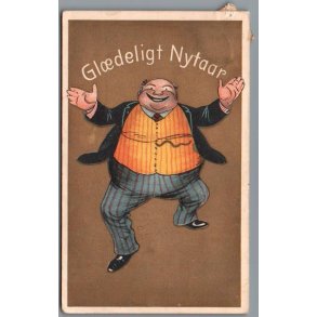 Gl�deligt Nytaar - Postkort - Brugt