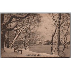 Silkeborg - Gl�delig Jul - Udsigt fra Odden ved Vintertid - Postkort - Brugt