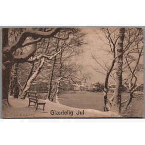 Silkeborg - Gl�delig Jul - Udsigt fra Odden ved Vintertid - Postkort - Brugt