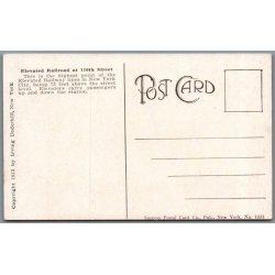 110 th. Street Elevated Curve - New York - Tog - U.SA. - Ubrugt