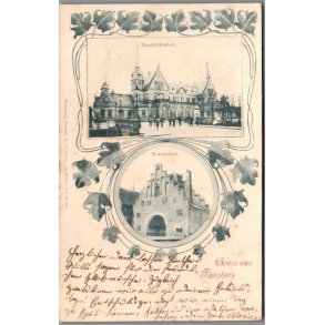 Gruss aus Flensburg - Staatsbahnhof - Brugt