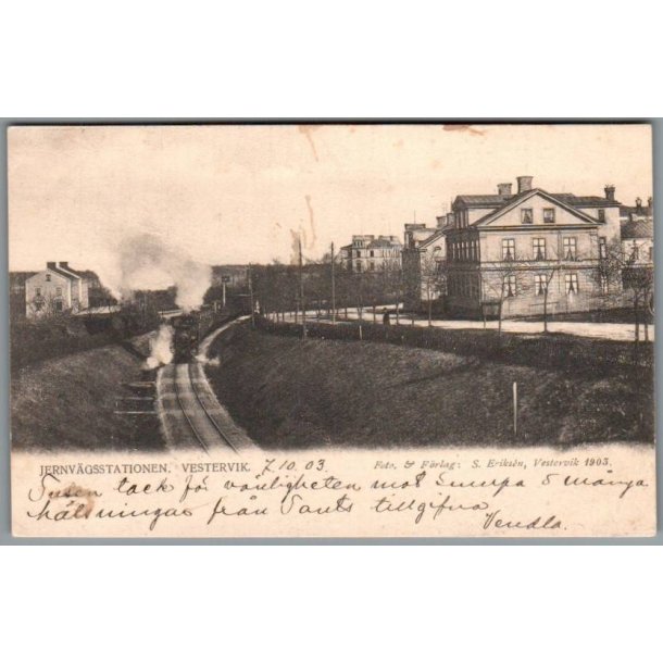 Vestervik - Jnvgsstation - Sverige - Brugt