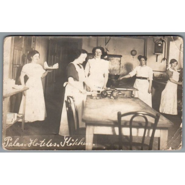 Palas Hotels Kkken - Skolegade 14 - Esbjerg - Fotokort u/n - Ubrugt - Svage hjrner !
