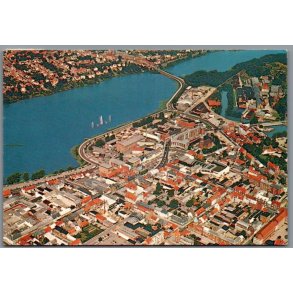 Silkeborg - Luftfoto over Byen - Postkort - Brugt