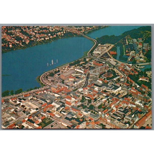 Silkeborg - Luftfoto over Byen - Postkort - Ubrugt