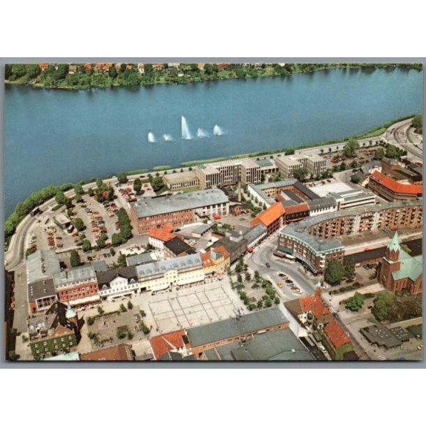 Silkeborg - Luftfoto over Byen - Postkort - Ubrugt