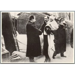 Kong Haakon 7, med Kronprins Olav kommer til Norge 1905  - Kortmann 102035 - 12x17 cm - Ubrugt