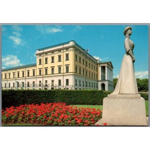 Kongeslottet med Skulptur af Dronning Maud - Oslo - Mittet 12 - Ubrugt