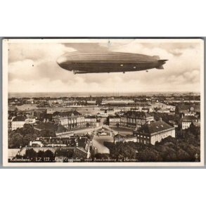 Kbenhavn Grafzeppelin over Amalienborg og Havnen - Brugt - Rift !!