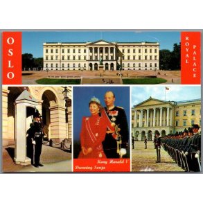 Kong Harald og Dronning Sonja - Kongeslottet Oslo - Normann A 675 - Brugt