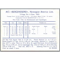 M/S BergensFJORD - Norwegian America Line - Ubrugt