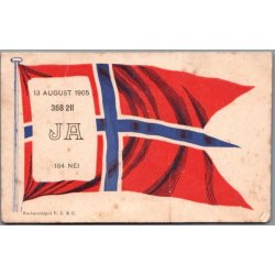 13. August 1905 - JA - Norge - Ubrugt - Svagt hjrne !