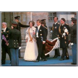 Dronning Beatrix - Prins Claus under Baldakinen  -  Spanjersberg 818 - Ubrugt