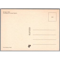 Dronning Beatrix - Prins Claus  -  Spanjersberg 822 - Ubrugt