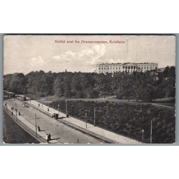 Slottet seet fra Drammensvejen - Kristania - Norge - Ubrugt