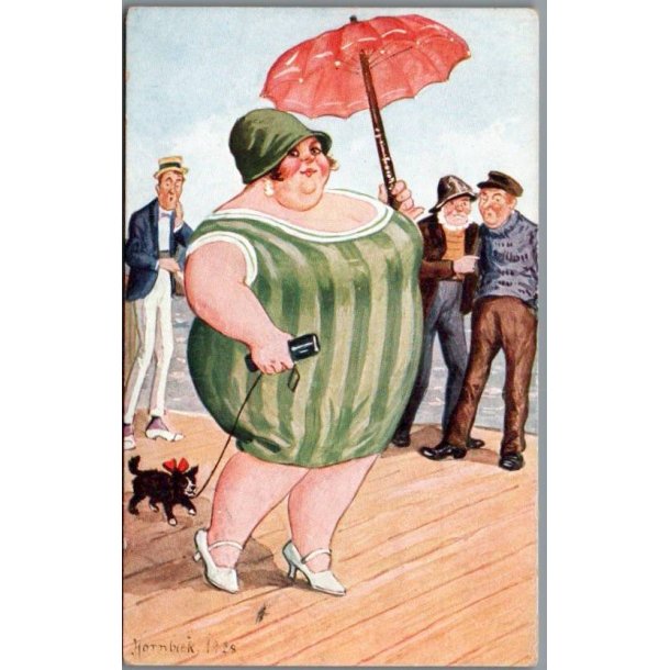 Hornb�k 1928 - Postkort - Brugt