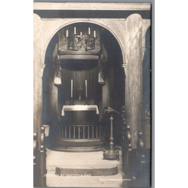 Interi�r af Fantoft Kirken - Norge - Ubrugt