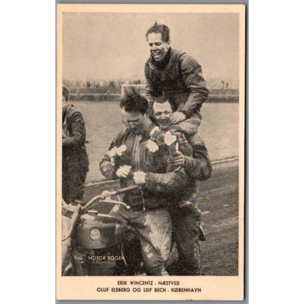 Motorcykel - Erik Wincentz - Oluf Elsberg - Leif Bech - Ubrugt - Limrest !
