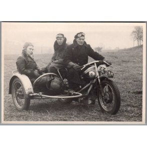 Frederiksberg Motor Klub - 1947 - Ved Karlebo -  Foto 18 x12 cm.