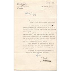 Autograf - Kong Christian X - P� Dokument fra Krigsministeriet - 29. Juni 1946