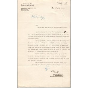 Autograf - Kong Christian X - P� Dokument fra Krigsministeriet - 29. Juni 1946